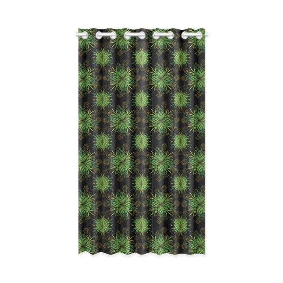 Window Curtain (One Piece)- Palm Tree Fronds
