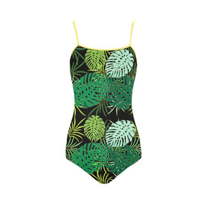 Strap Swimsuit- Royal Palm Black