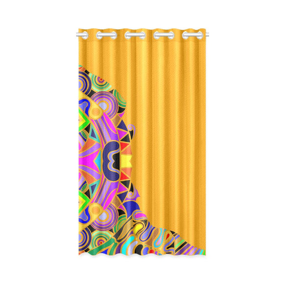 Window Curtain (One Piece)- Stained Glass Window
