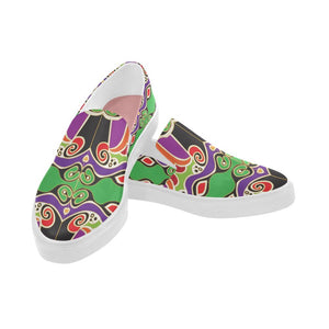 Shoe Slip-on Women's Shoes- Mardi Gras Print