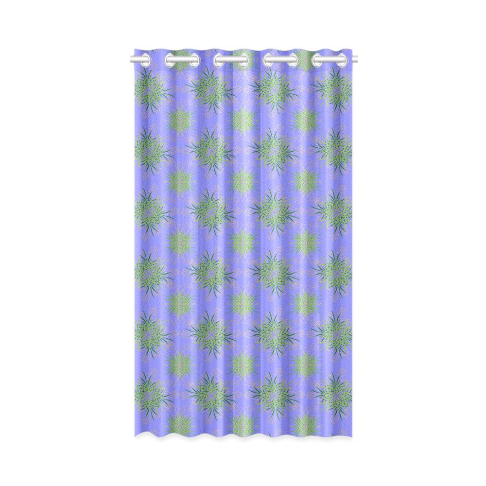 Window Curtain (One Piece)- Fronds Periwinkle