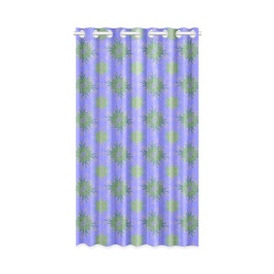 Window Curtain (One Piece)- Fronds Periwinkle
