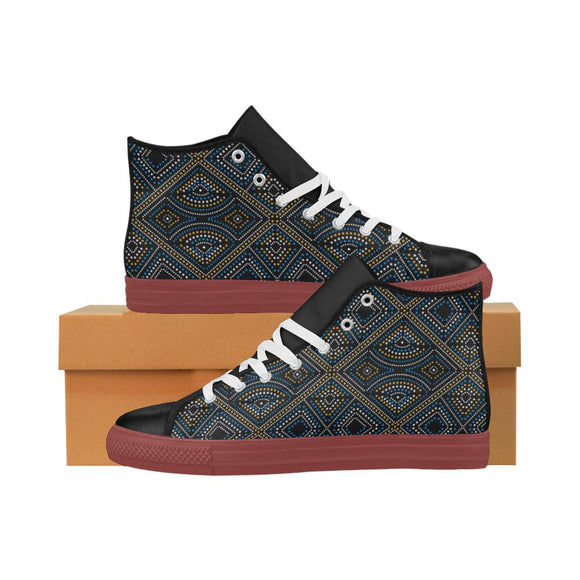 Shoe High Top Leather Women's- Chart Topper