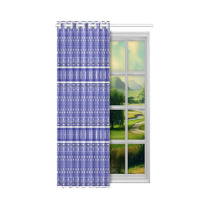 Window Curtain(One Piece)-Architectural R Blue