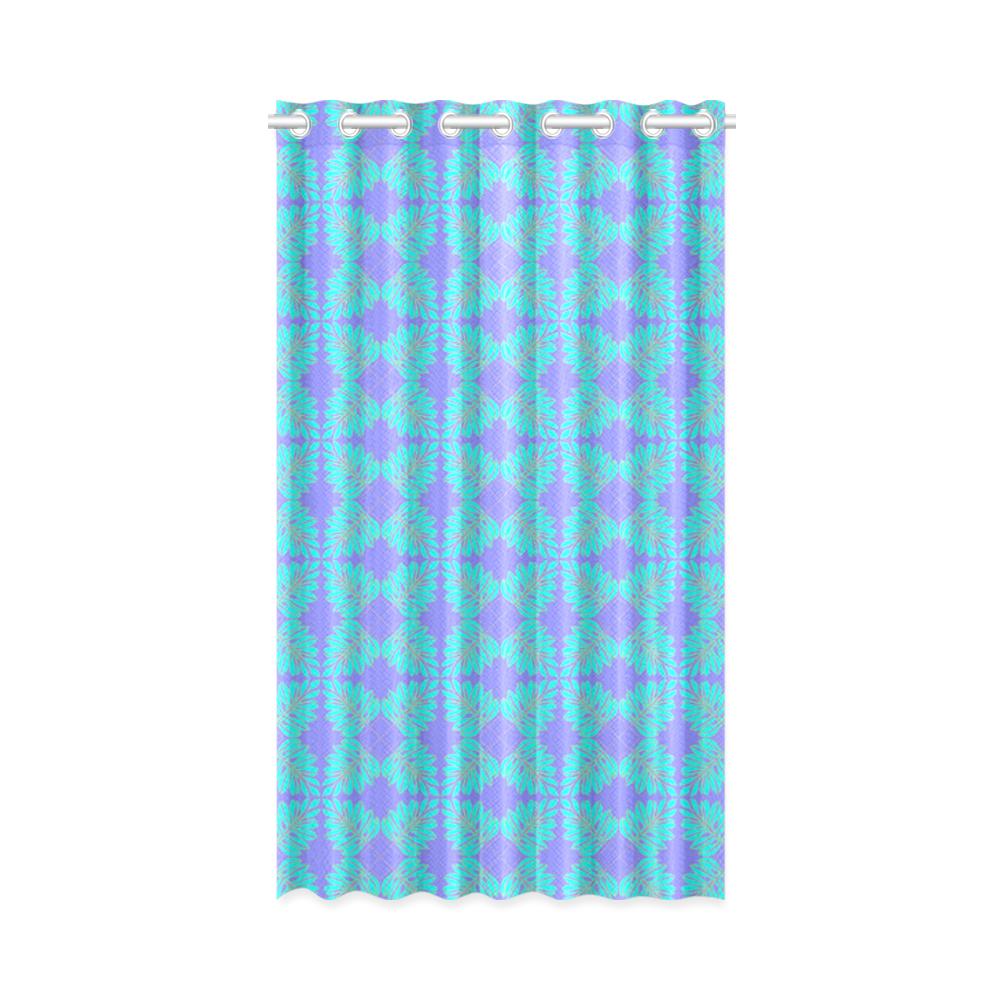 Window Curtain (One Piece)- Island Leaf Teal