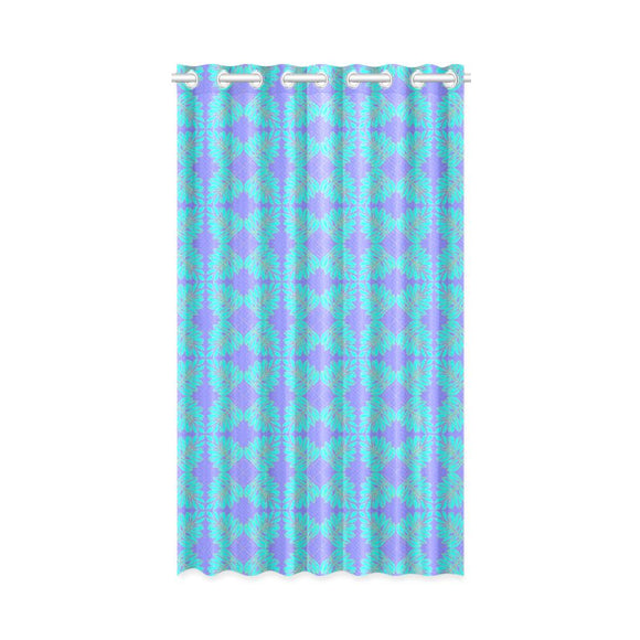 Window Curtain (One Piece)- Island Leaf Teal