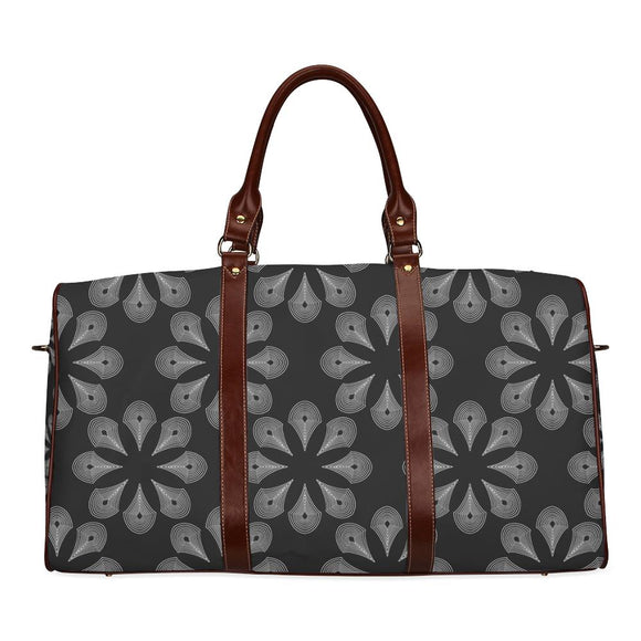Luggage-Elegant Blooms BW