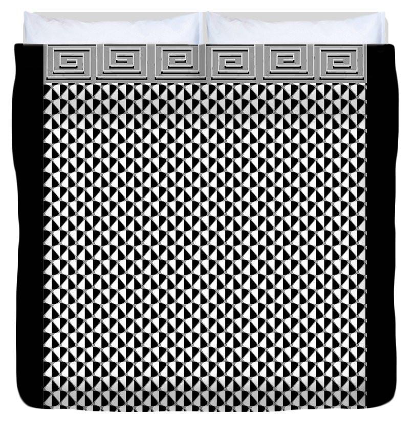 Duvet Cover - Black And White Droplet