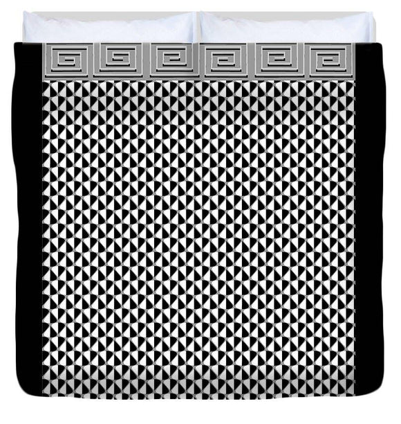 Duvet Cover - Black And White Droplet