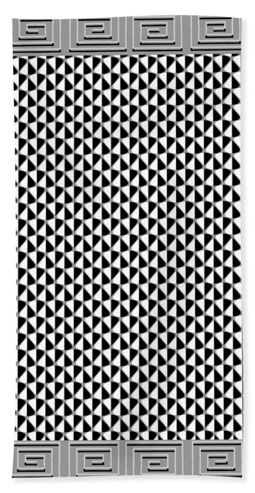 Bath Towel - Black And White Droplet