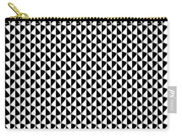 Carry-All Pouch - Black And White Droplet