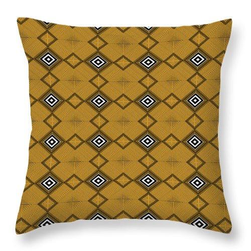 Square Throw Pillow-Earth Cloth Ochre