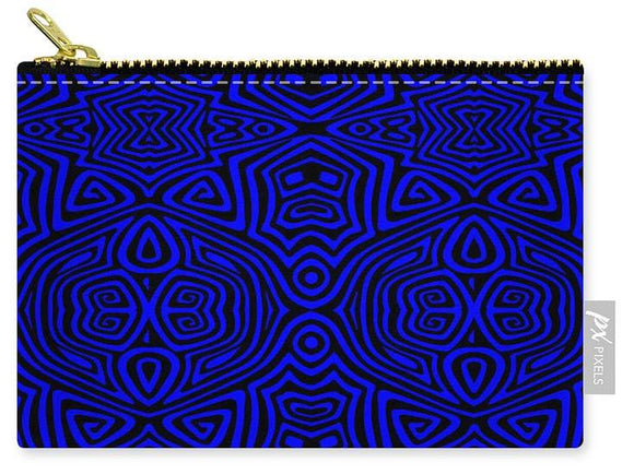 Carry-All Pouch - Electric Blue Tribal