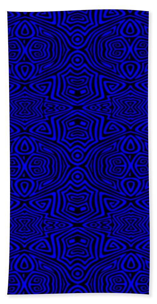 Bath Towel - Electric Blue Tribal