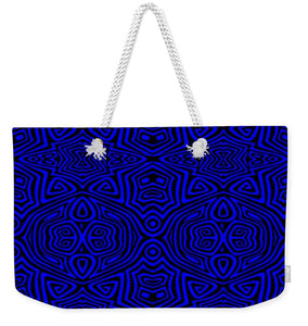 Weekender Tote Bag - Electric Blue Tribal