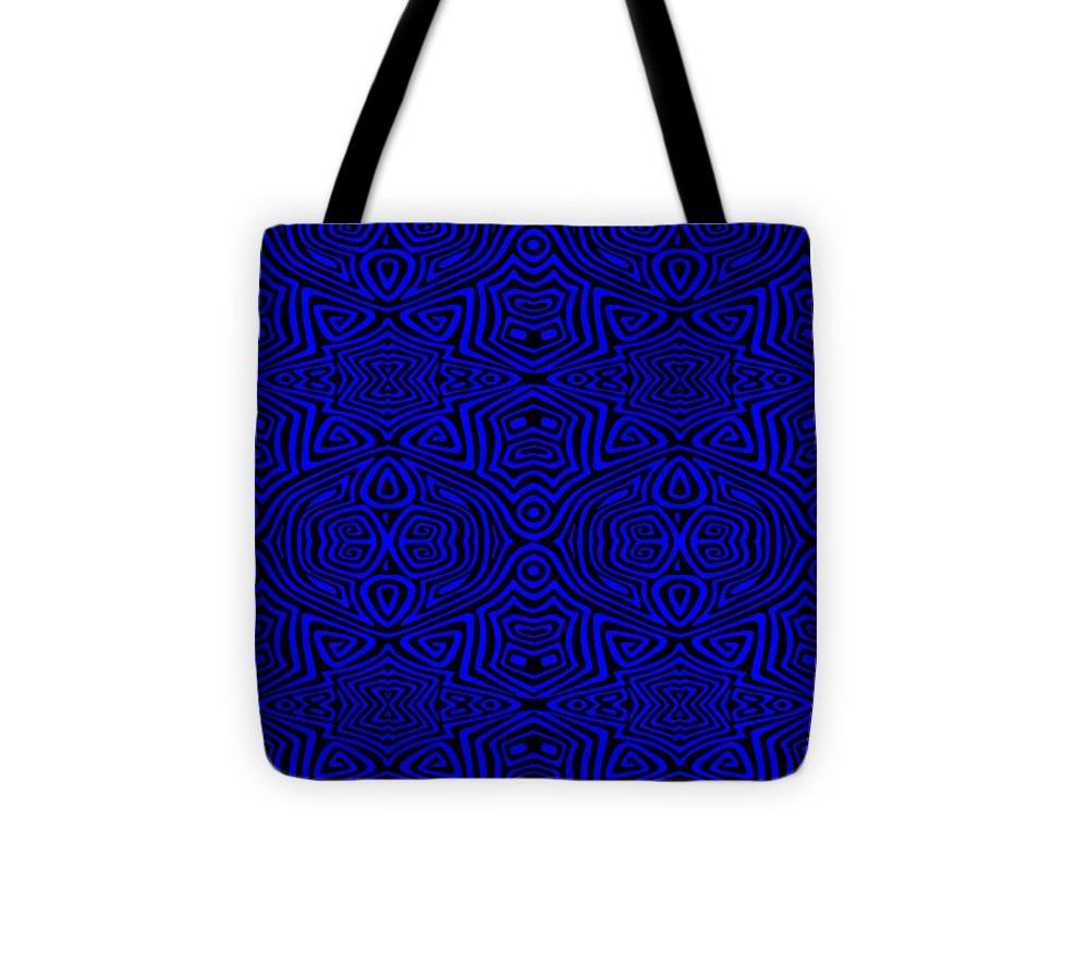 Tote Bag - Electric Blue Tribal