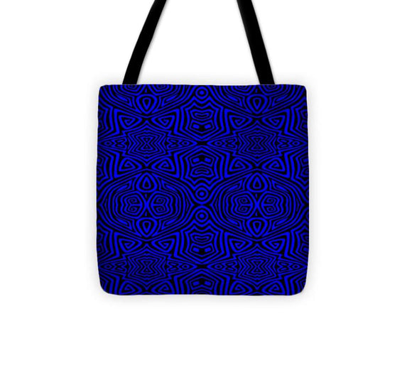 Tote Bag - Electric Blue Tribal