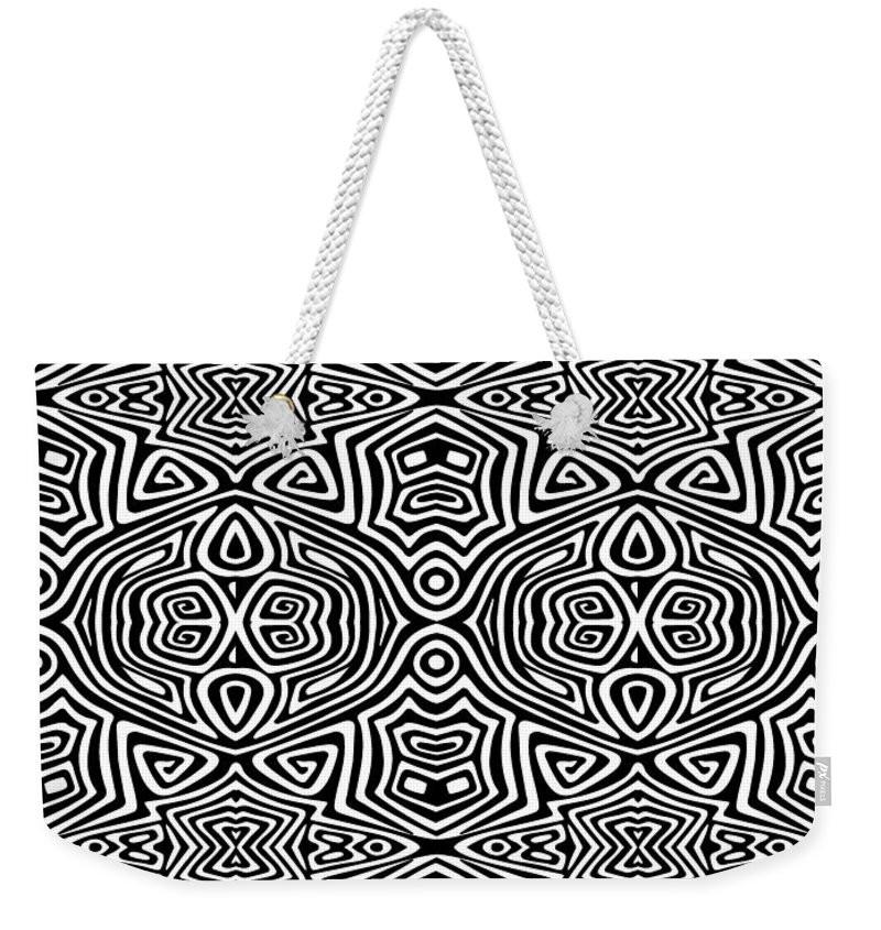 Weekender Tote Bag - Electronic Black And White