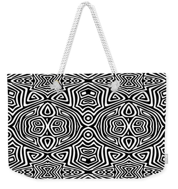 Weekender Tote Bag - Electronic Black And White