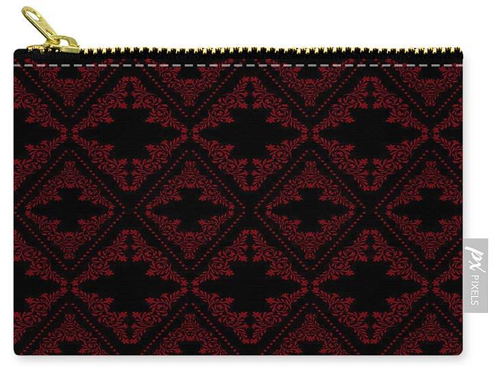 Carry-All Pouch - Elegant Lattice Deep Red