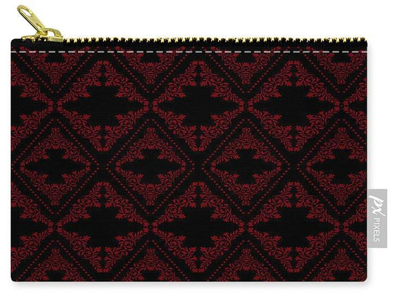 Carry-All Pouch - Elegant Lattice Deep Red