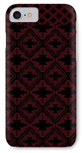 Phone Case - Elegant Lattice Deep Red
