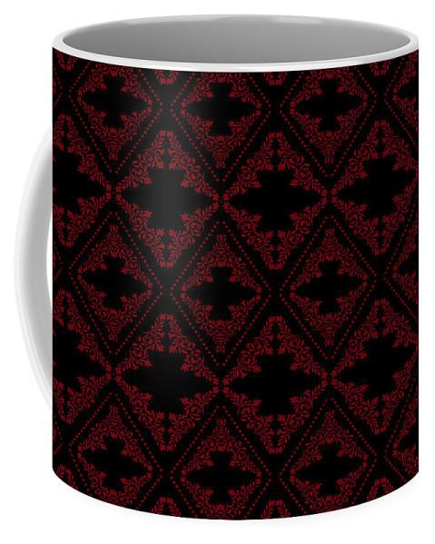 Mug - Elegant Lattice Deep Red