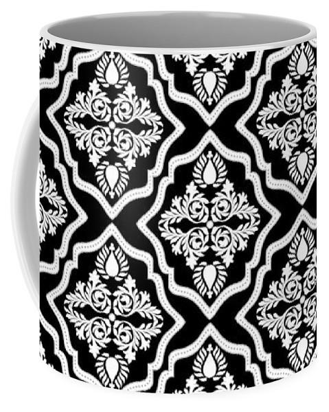 Mug - Garden Floral Black And White