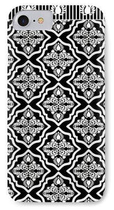 Phone Case - Garden Floral Black And White