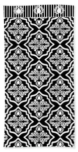 Bath Towel - Garden Floral Black And White