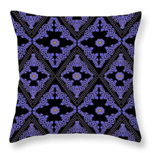 Square Throw Pillow-Garden Periwinkle