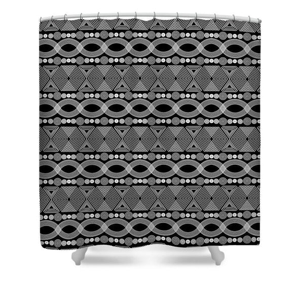 Shower Curtain - Geometric Tribal Bold