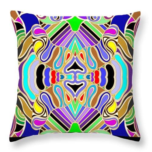 Square Throw Pillow-Kaleidescope 1