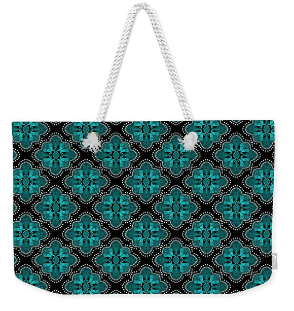 Weekender Tote Bag - Kaleidescope Teal