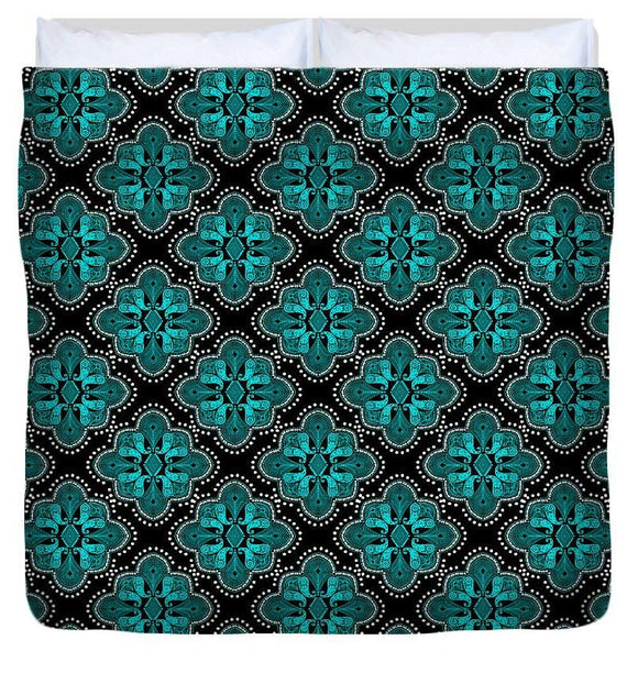 Duvet Cover - Kaleidescope Teal