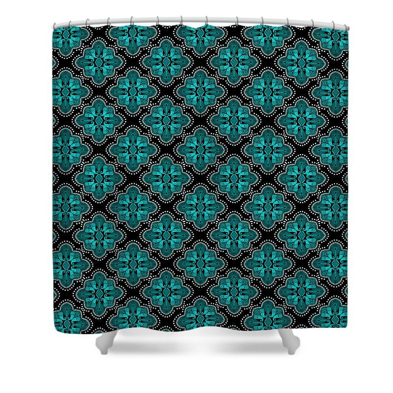 Shower Curtain - Kaleidescope Teal