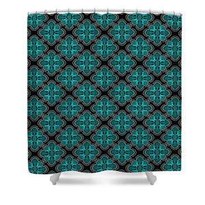 Shower Curtain - Kaleidescope Teal