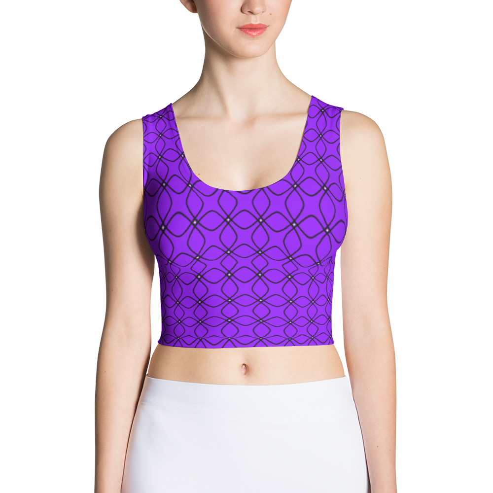 Crop Top-Purple Pinwheel