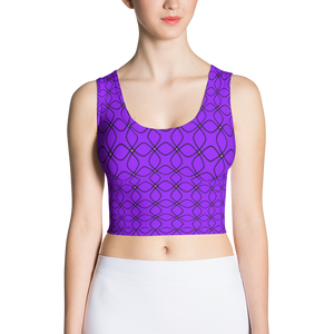 Crop Top-Purple Pinwheel