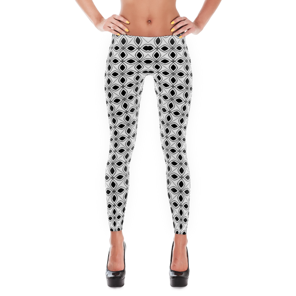 Leggings-Black Petals