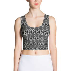 Crop Top-Concentric Diamonds
