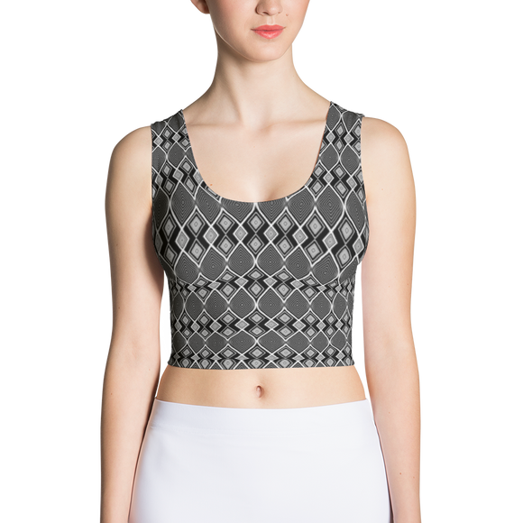 Crop Top-Concentric Diamonds