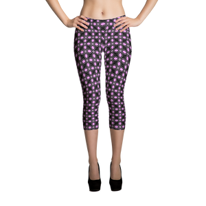 Capri Leggings-Pink Petals