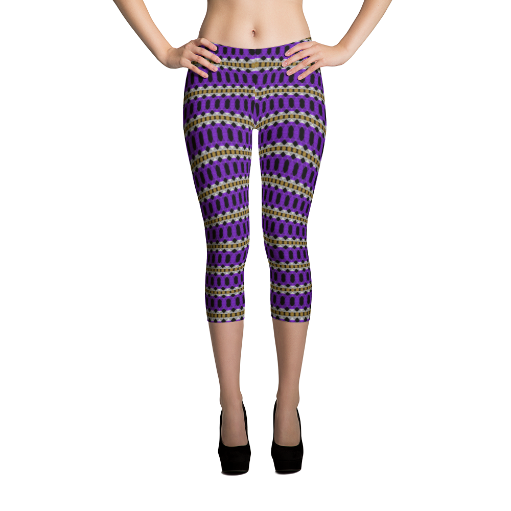 Capri Leggings-Wrap Purple