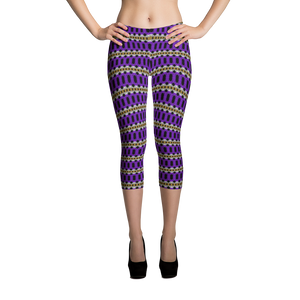 Capri Leggings-Wrap Purple