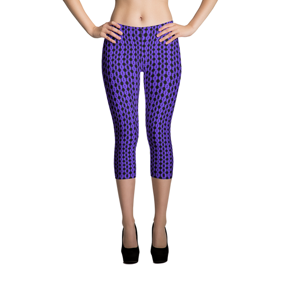 Capri Leggings-Periwinkle Dubloons