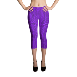 Capri Leggings-Reptillian Purple