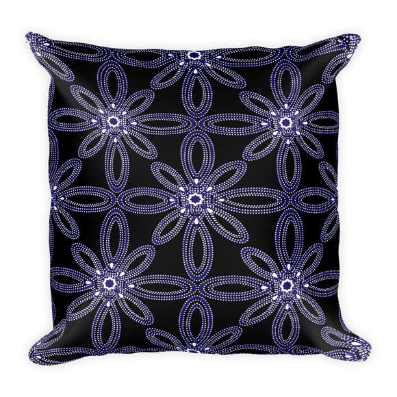 Square Pillow-Beaded Bloom