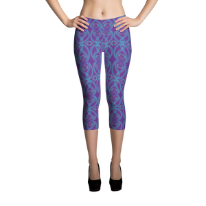 Capri Leggings-Paisley Perfection Purple