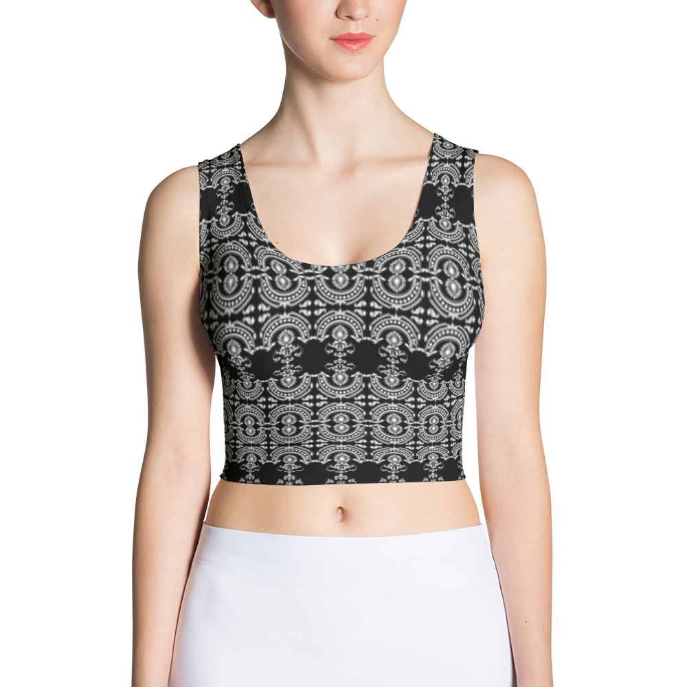 Crop Top-Henna Lace
